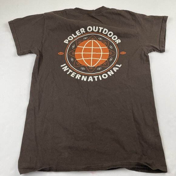 Poler T-Shirt Men’s S Short Sleeve Camping Outdoor Crew Neck Graphic - Picture 1 of 5